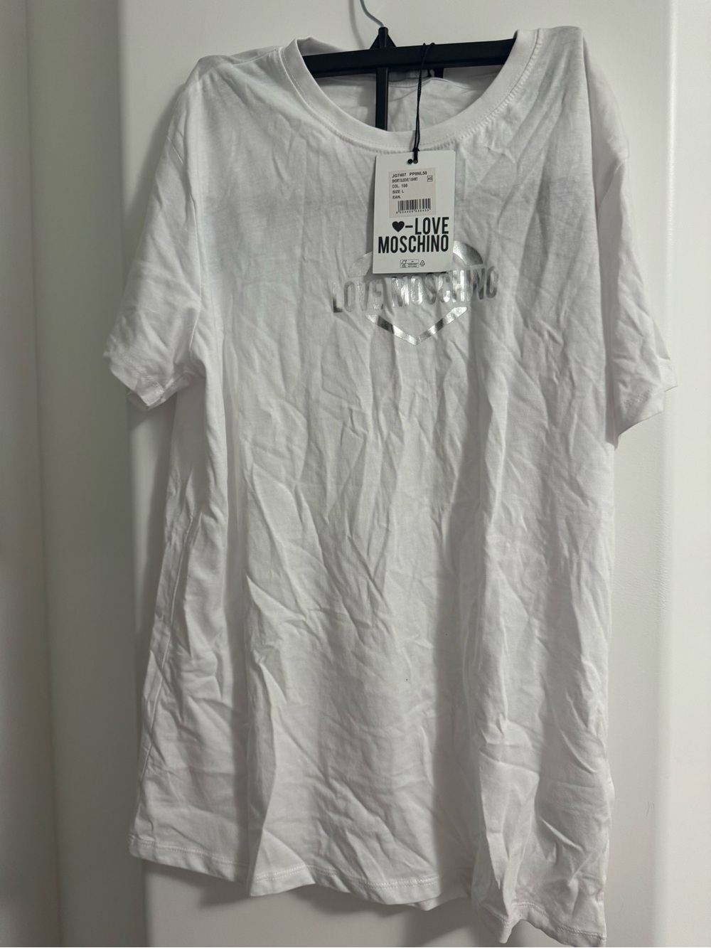 NWT Love Moschino White Logo T-Shirt